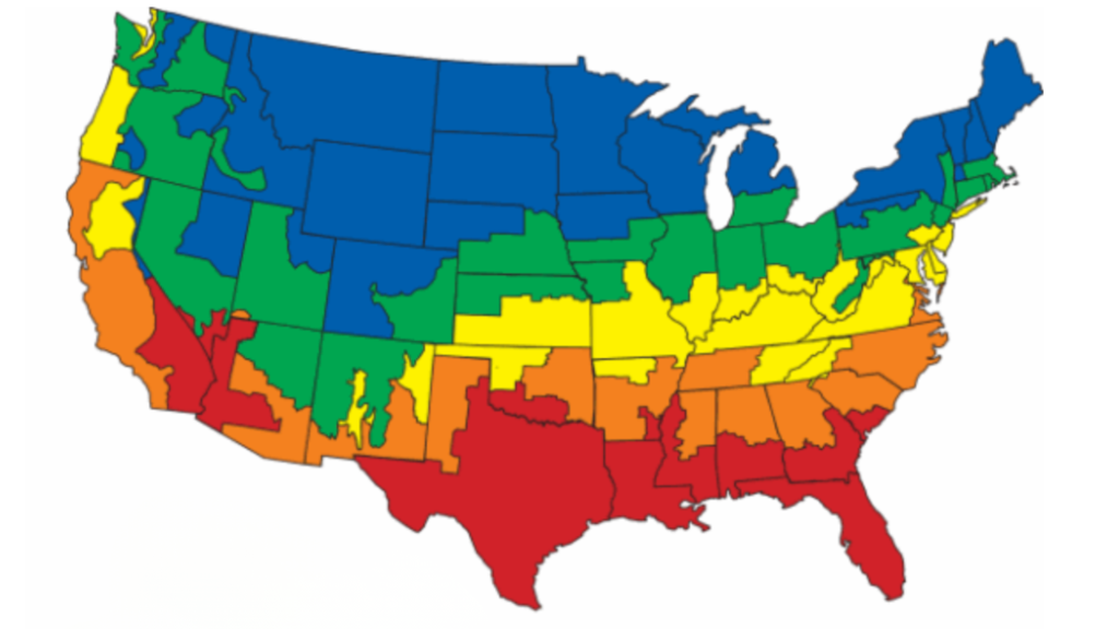 United States Climate Zone Map